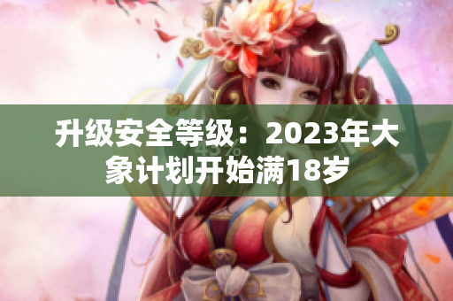 升级安全等级：2023年大象计划开始满18岁