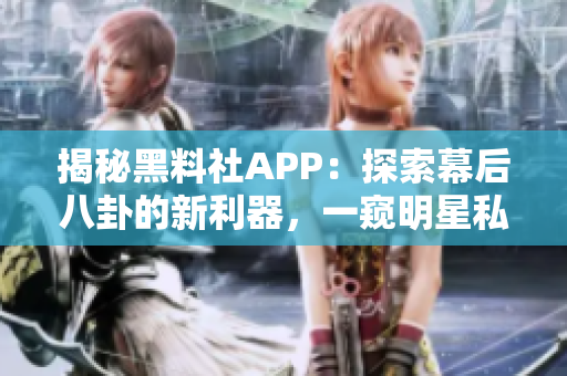 揭秘黑料社APP：探索幕后八卦的新利器，一窥明星私秘生活！