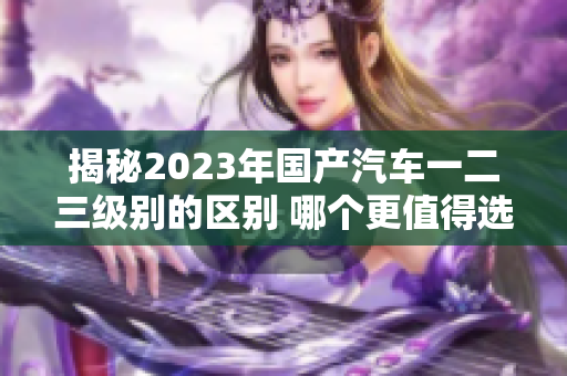 揭秘2023年国产汽车一二三级别的区别 哪个更值得选择？