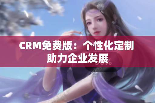 CRM免费版：个性化定制 助力企业发展