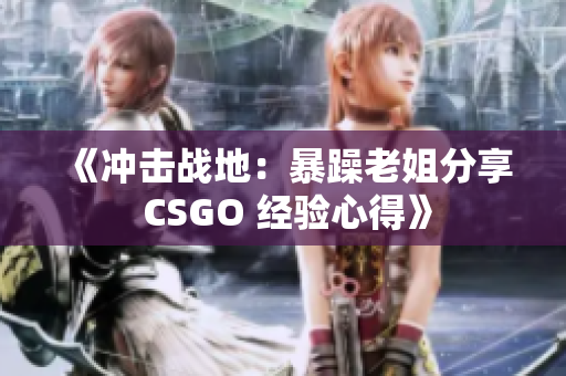 《冲击战地：暴躁老姐分享 CSGO 经验心得》