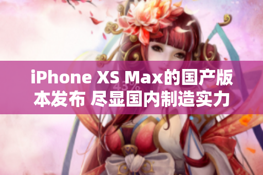 iPhone XS Max的国产版本发布 尽显国内制造实力