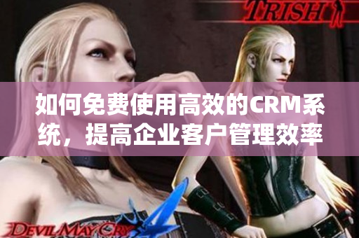 如何免费使用高效的CRM系统，提高企业客户管理效率