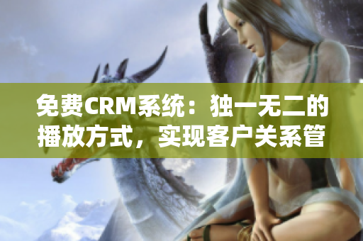 免费CRM系统：独一无二的播放方式，实现客户关系管理的零成本体验