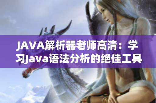 JAVA解析器老师高清：学习Java语法分析的绝佳工具