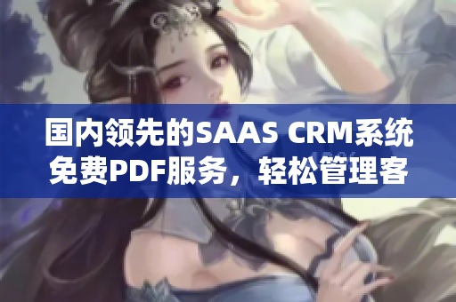 国内领先的SAAS CRM系统免费PDF服务，轻松管理客户关系