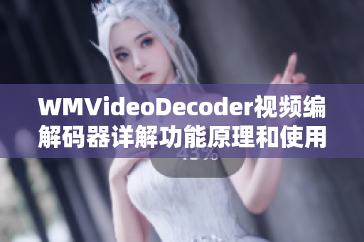 WMVideoDecoder视频编解码器详解功能原理和使用技巧