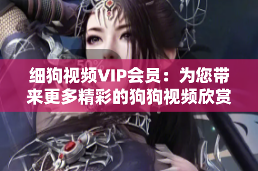 细狗视频VIP会员：为您带来更多精彩的狗狗视频欣赏与互动