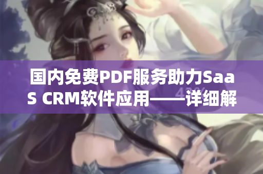 国内免费PDF服务助力SaaS CRM软件应用——详细解读