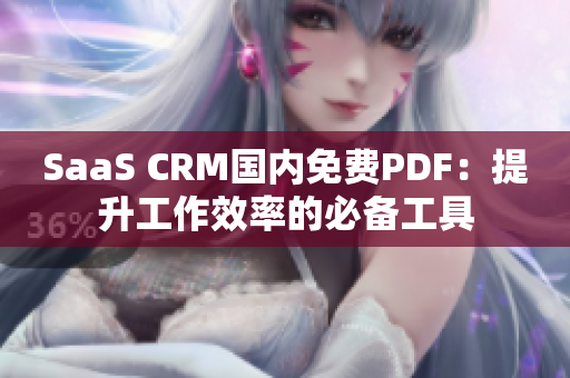 SaaS CRM国内免费PDF：提升工作效率的必备工具