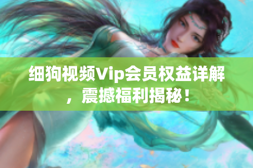 细狗视频Vip会员权益详解，震撼福利揭秘！