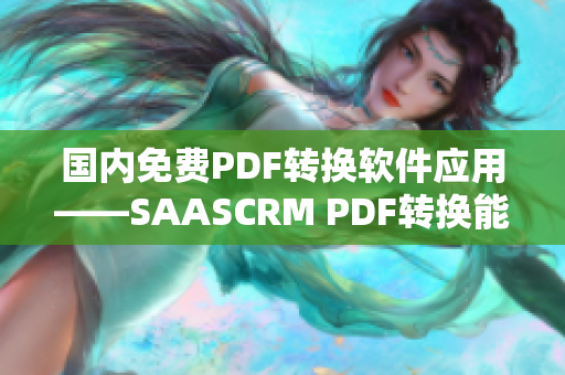 国内免费PDF转换软件应用——SAASCRM PDF转换能力挑战