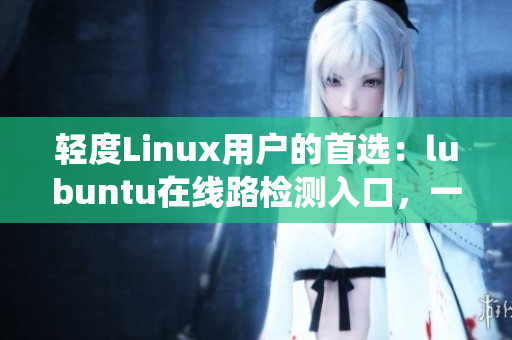 轻度Linux用户的首选：lubuntu在线路检测入口，一键体验轻量级操作系统